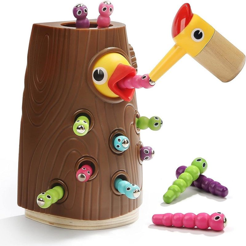 Jongens Meisjes Magnetische vogelvoeder spel voor fijne motorische vaardigheden ontwikkeling BPA gratis