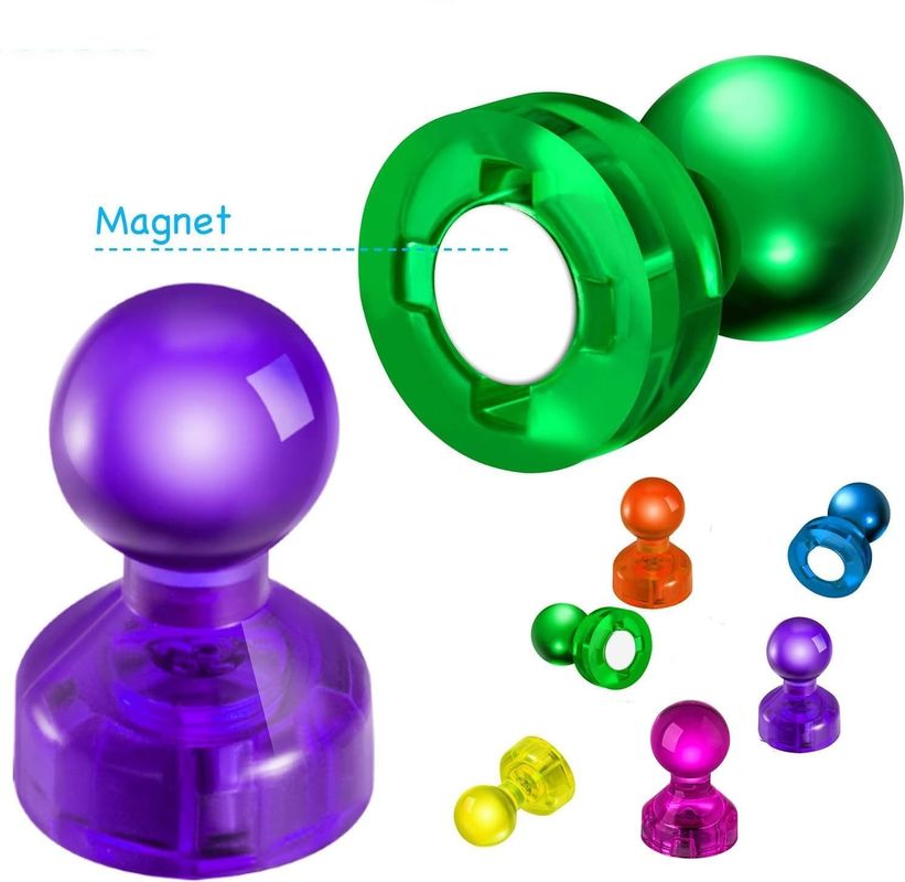 60pcs kleurrijke sterke magnetische thumbtacks witbordmagneten voor het lesgeven in de klas