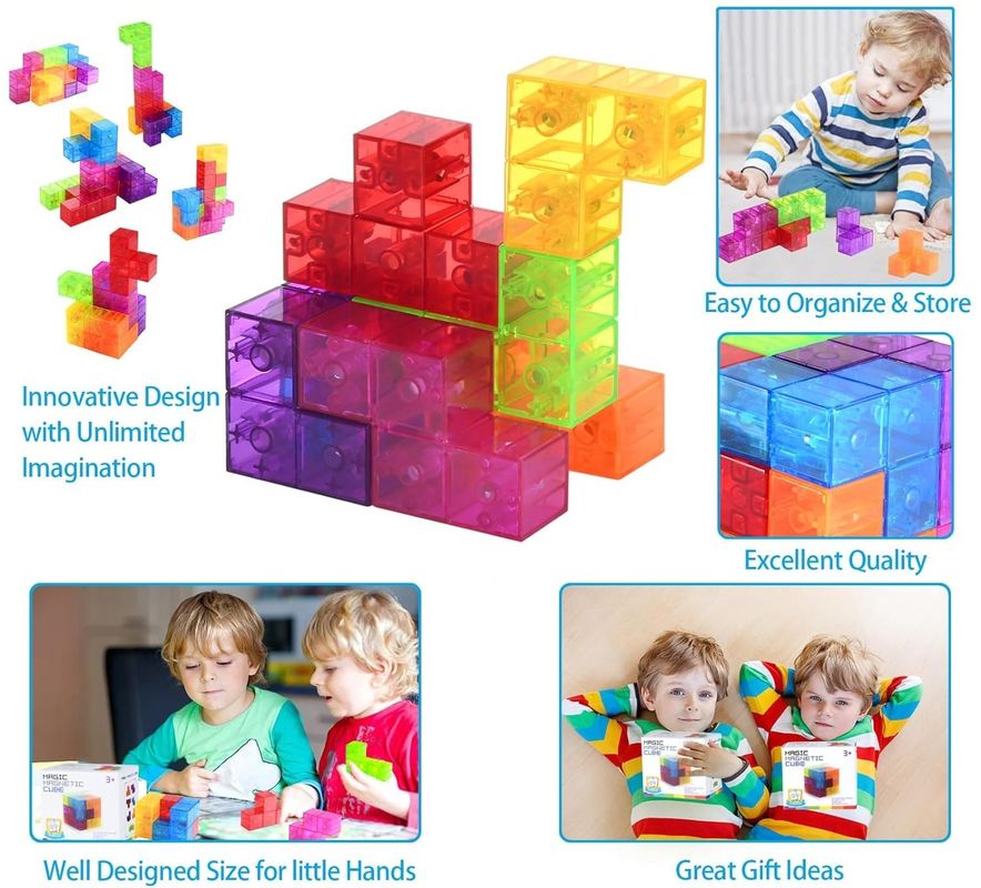 3D Magnetische Rubik's Cube Magnetische Puzzle Cube Set van 7 Multi Forms voor Kinderen