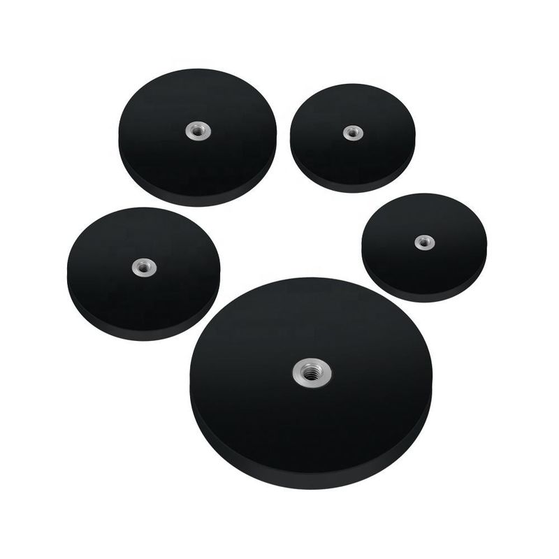 TT-type Zwarte gegommerde magneet Rubber bedekte magneten Hoge duurzaamheid