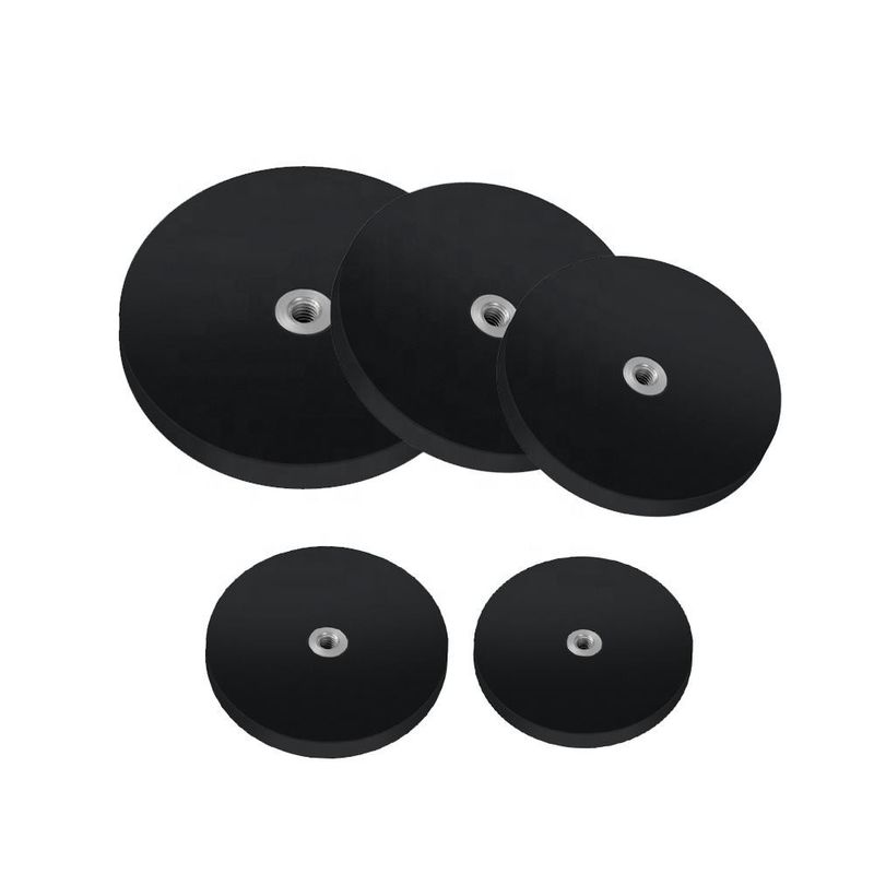 TT-type Zwarte gegommerde magneet Rubber bedekte magneten Hoge duurzaamheid