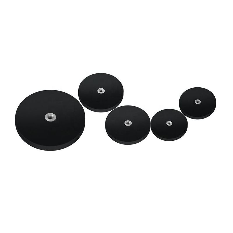 TT-type Zwarte gegommerde magneet Rubber bedekte magneten Hoge duurzaamheid