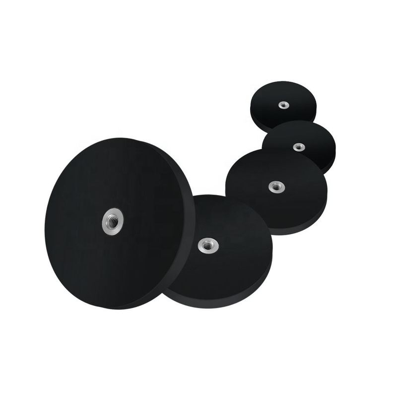 TT-type Zwarte gegommerde magneet Rubber bedekte magneten Hoge duurzaamheid