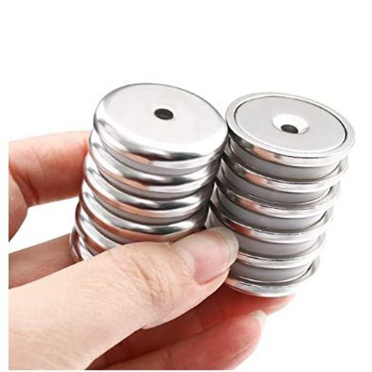 Ronde basis kop Neodymium magneetpot met zware taak CounterSunk gat en roestvrij schroeven