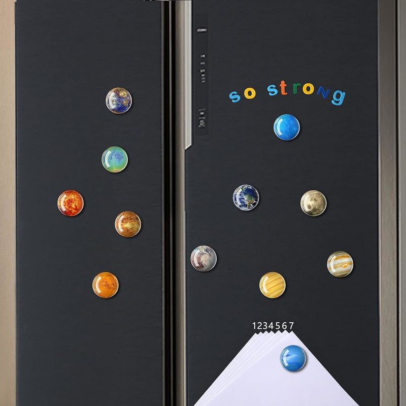 12pcs krachtige planeten glazen koelkast magneet voor schilderij onderwijs decoratie