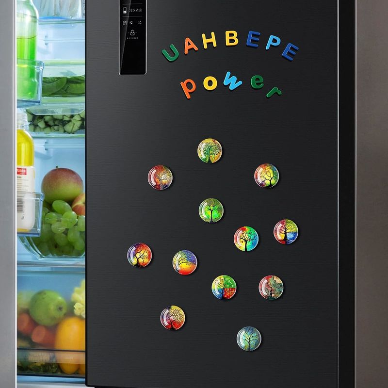 12pcs krachtige planeten glazen koelkast magneet voor schilderij onderwijs decoratie