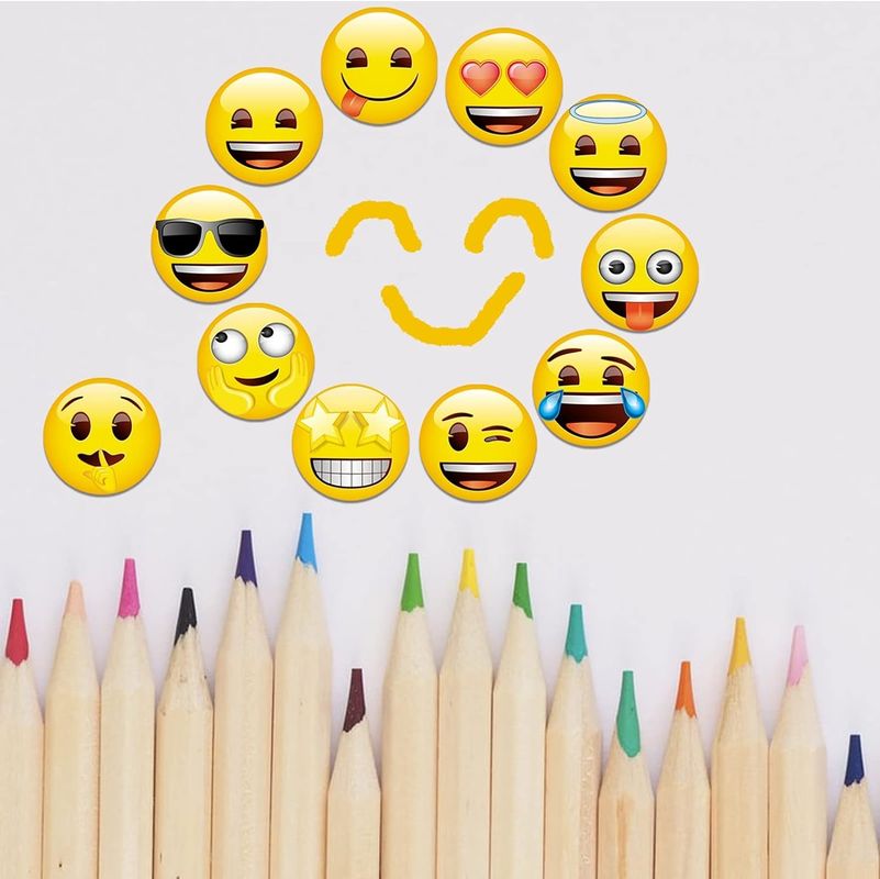 54pcs schattig emoji decoratieve magneten voor koelkast whiteboard magneten