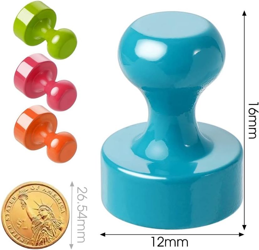 16pcs Multi Color Magnetische Thumbtacks Metalen Koelkast Magneten Voor Klaskamer Keuken Kantoor