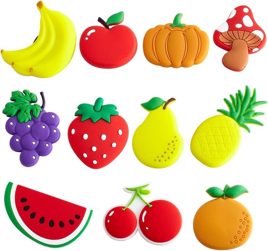 Waterdichte decoratieve magneten PVC-koelkastmagneet stickers met schattig fruitontwerp