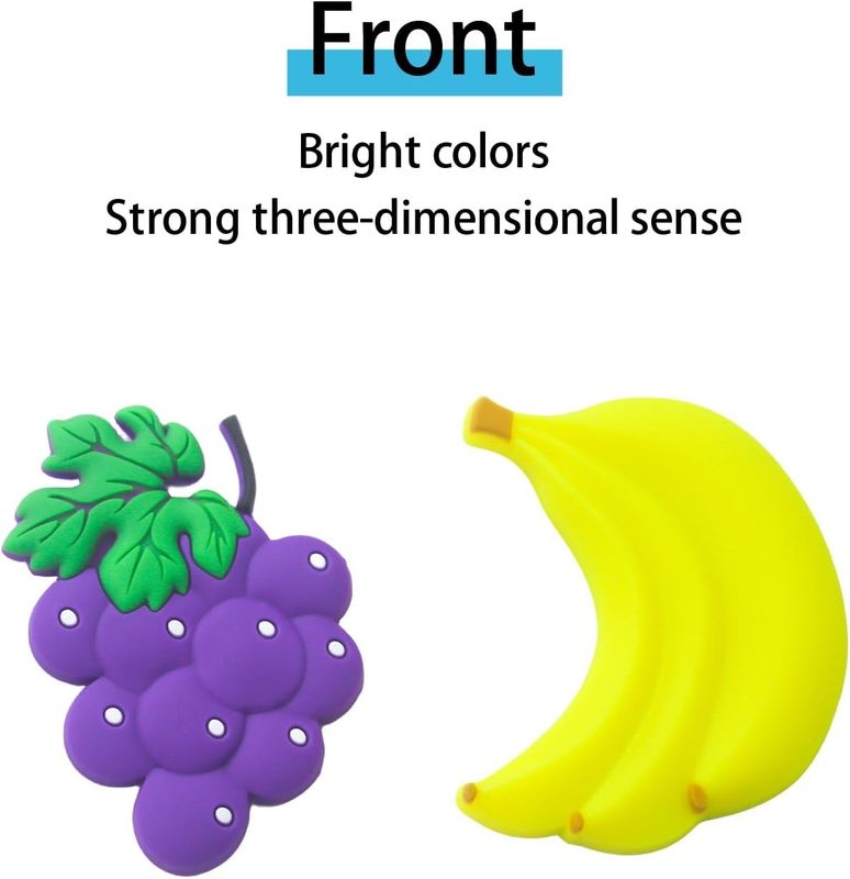 Waterdichte decoratieve magneten PVC-koelkastmagneet stickers met schattig fruitontwerp