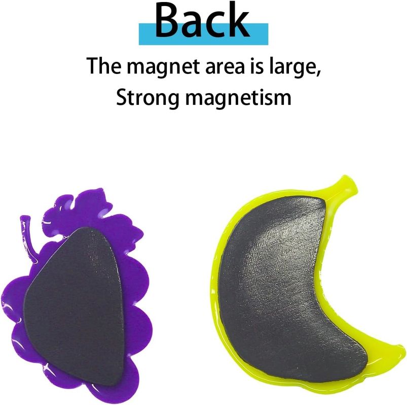 Waterdichte decoratieve magneten PVC-koelkastmagneet stickers met schattig fruitontwerp