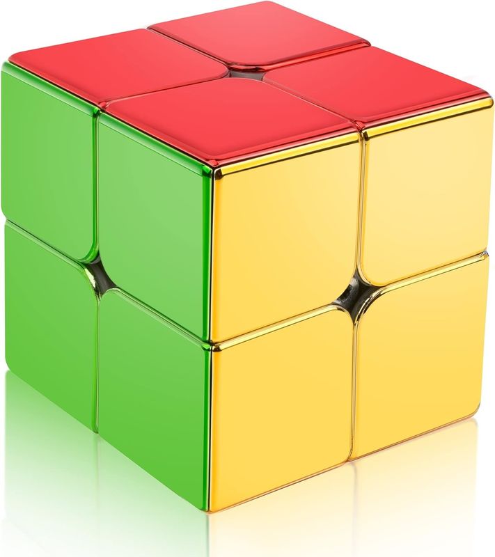 ABS Plastic Mini Magnetische Rubik's Cube Spiegel Reflectief 2x2 Speed Cube Magnetisch