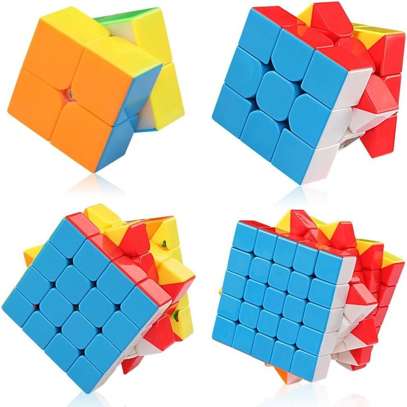 Multicolor Magnetische Rubik's Cube Set met 2x2 3x3 4x4 5x5 Series Voor de huidige collectie