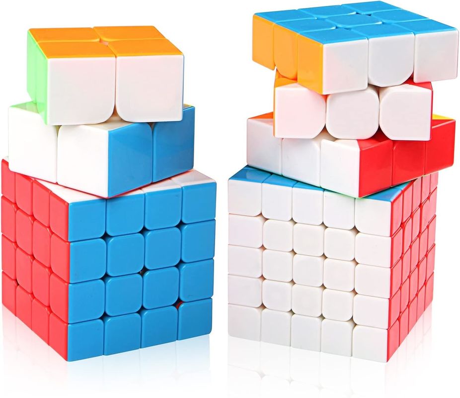 Multicolor Magnetische Rubik's Cube Set met 2x2 3x3 4x4 5x5 Series Voor de huidige collectie