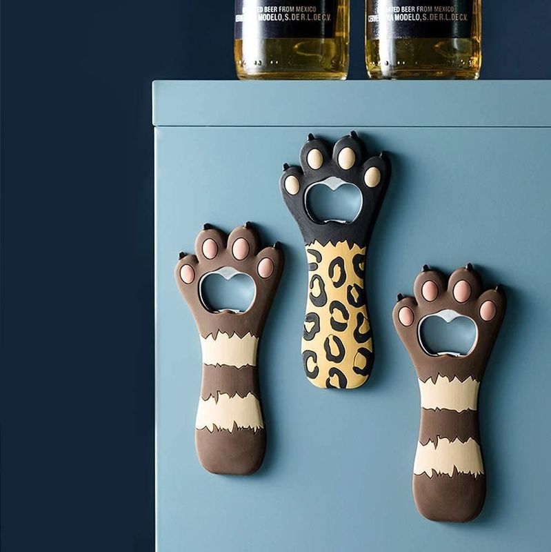 Leuke Cat Paw Bier Fles Opener Koelkast Magneet Voor Coke Barkeeper Keuken Barware