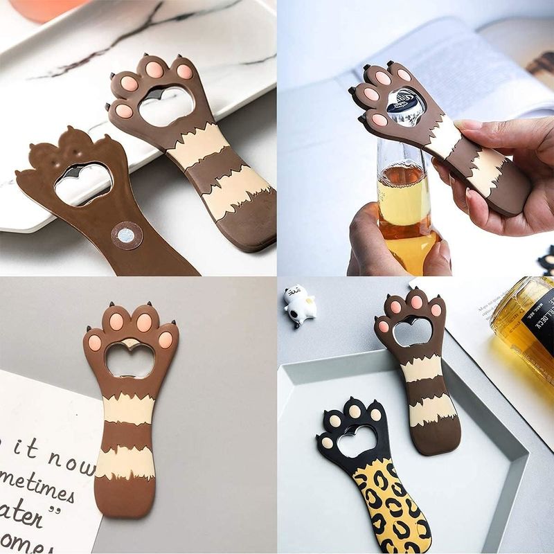 Leuke Cat Paw Bier Fles Opener Koelkast Magneet Voor Coke Barkeeper Keuken Barware