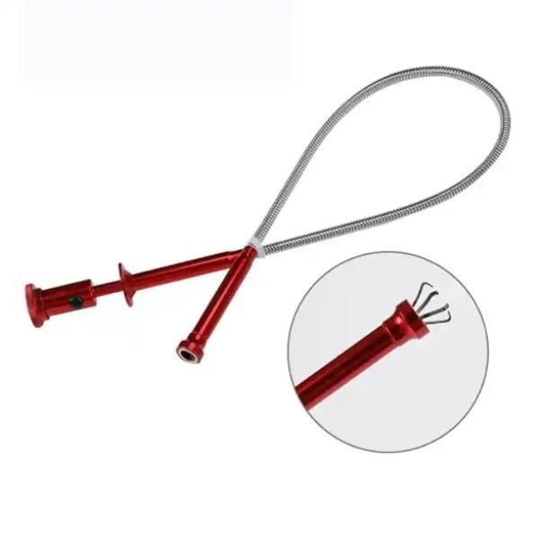 Roestvrij staal Flexibel 2 voet Magnetisch oppakken klauw grijper Tool W / LED-licht op maat voor meerdere toepassingen
