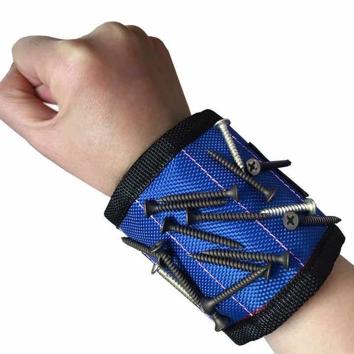 Magnetisch verstelbare polsband met sterke magneten voor het absorberen van schroeven en boorstukken