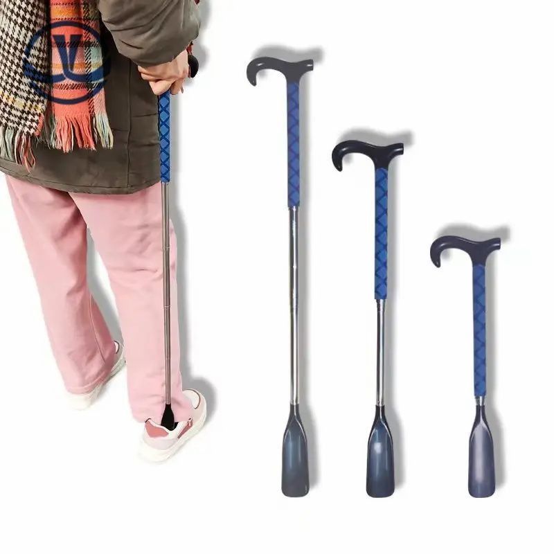 Magnetische uitbreidbare lange handvat schoenhoorn telescopisch opvouwbare schoenhoorn voor senioren mannen vrouwen en kinderen voor laarzen en schoenen