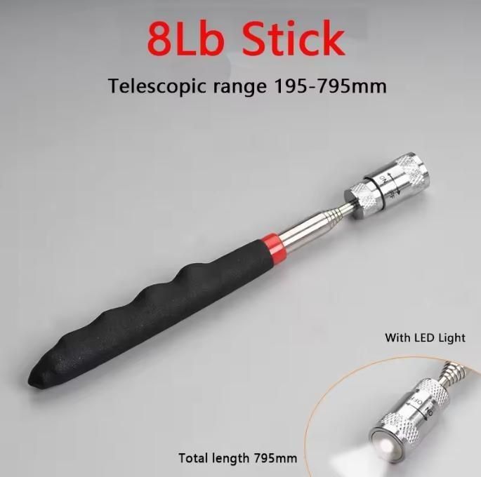 Magnetisch telescopisch ophaalgereedschap met LED-licht en sterke magneet op maat