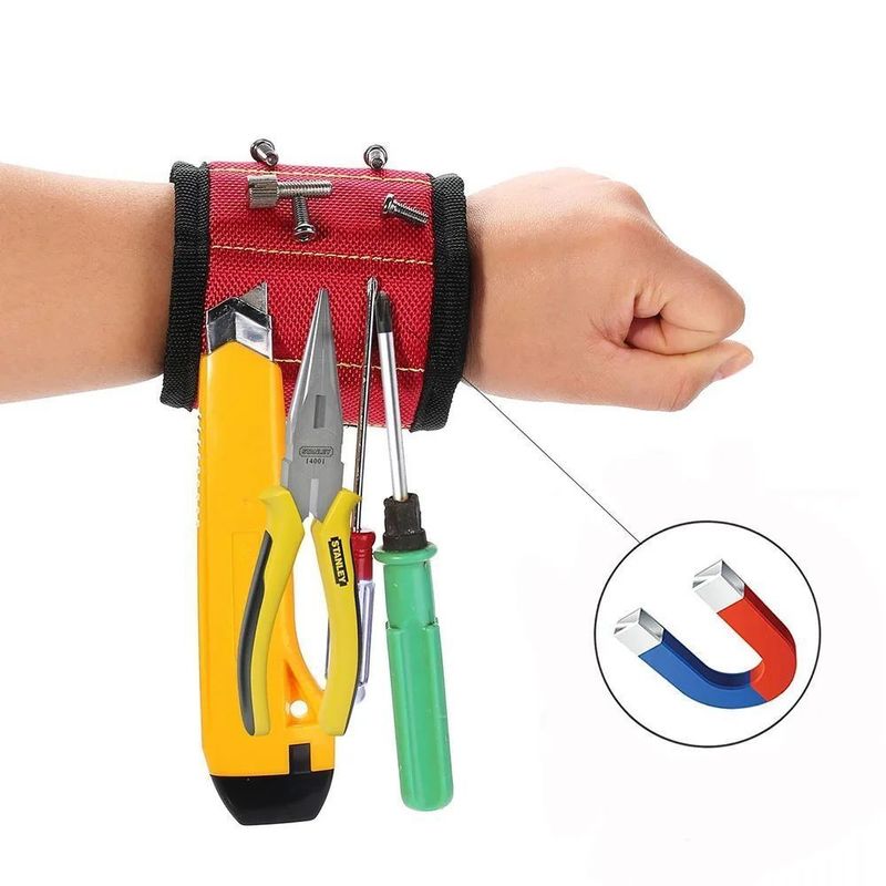 Magnetische polsband met magnetische draagbare gereedschapspak voor het opslaan van gereedschappen