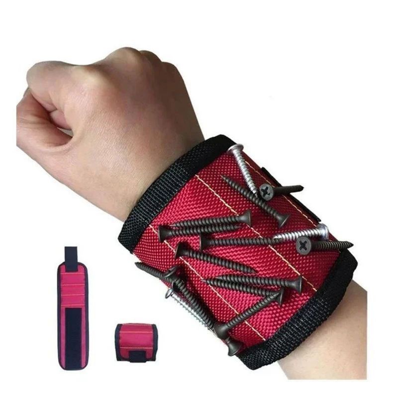 Magnetische polsband Sterke magneten Armband houdt nagels boor stuk schroef houder Gereedschap opslag pols