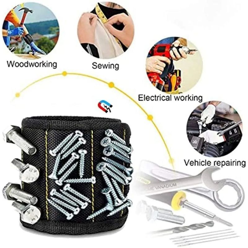 Multifunktioneel gereedschapspakket Nylonstof Magnetische polsband Gereedschapsholding Gereedschapspakket Elektricienopslag