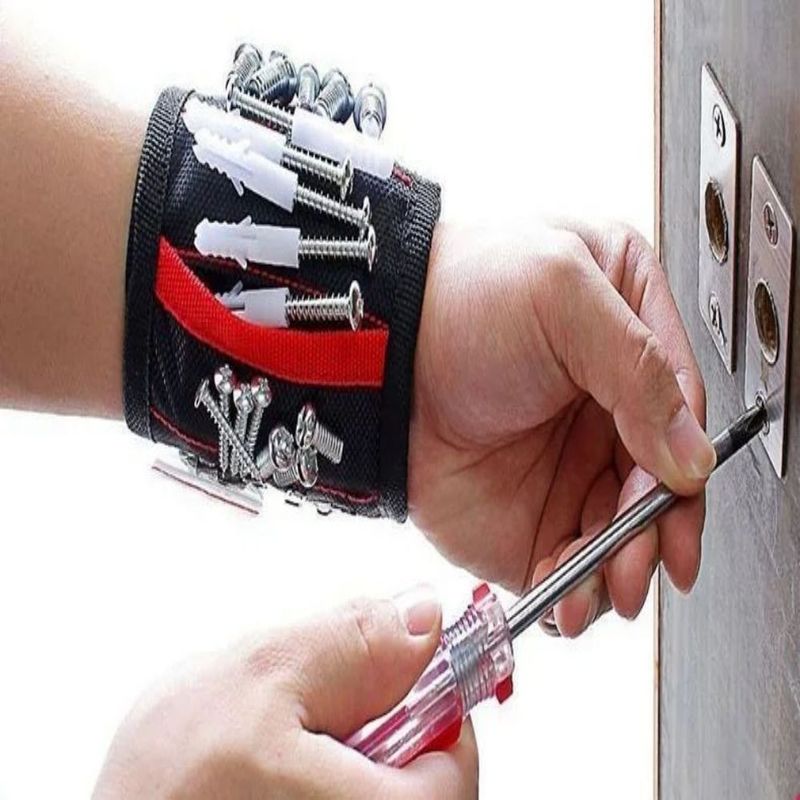 Elektricien Verstelbare polsband Sterk magnetisch polsband Draagbare gereedschapspak met op maat gemaakte schroeven Pakket Grootte 5.00cm * 4.00cm * 3.00cm