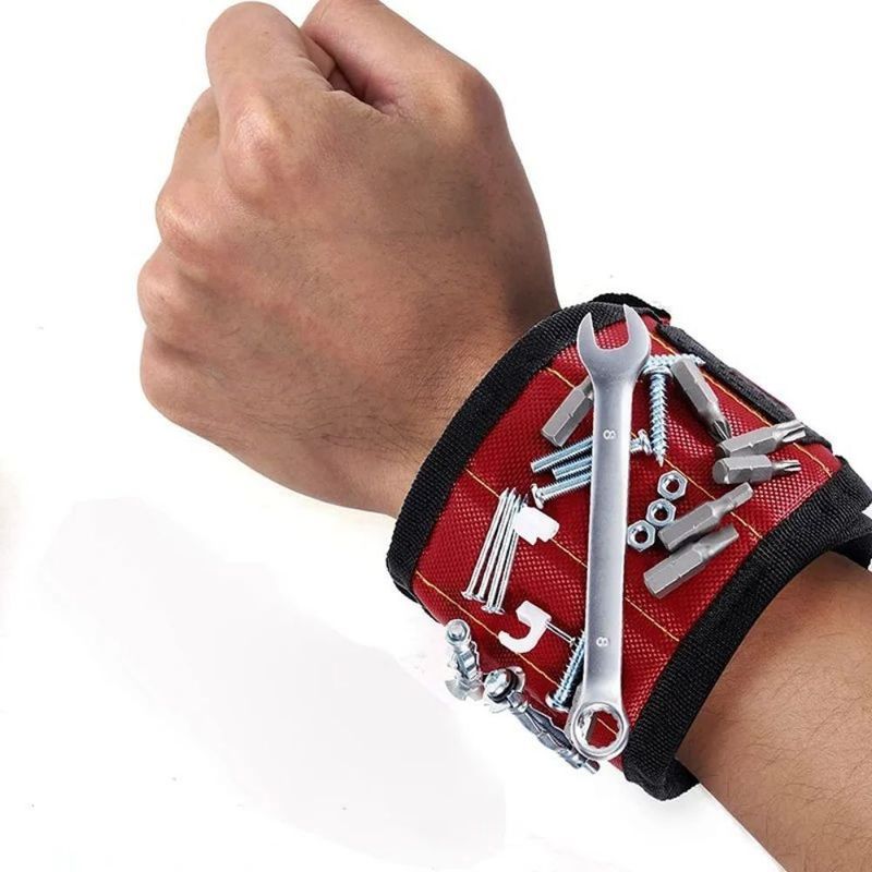 Elektricien Verstelbare polsband Sterk magnetisch polsband Draagbare gereedschapspak met op maat gemaakte schroeven Pakket Grootte 5.00cm * 4.00cm * 3.00cm