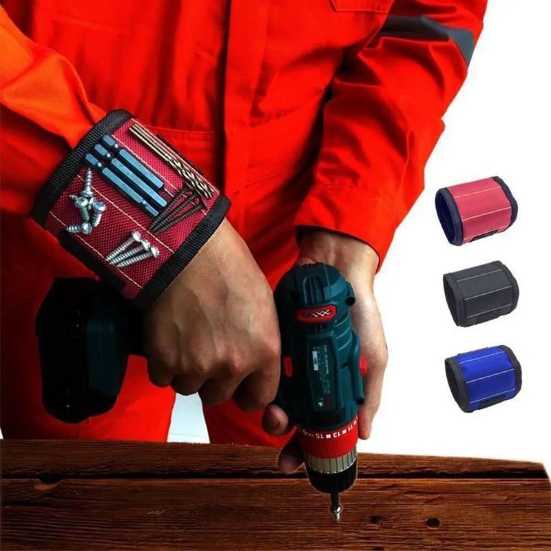 Elektricien Verstelbare polsband Sterk magnetisch polsband Draagbare gereedschapspak met op maat gemaakte schroeven Pakket Grootte 5.00cm * 4.00cm * 3.00cm