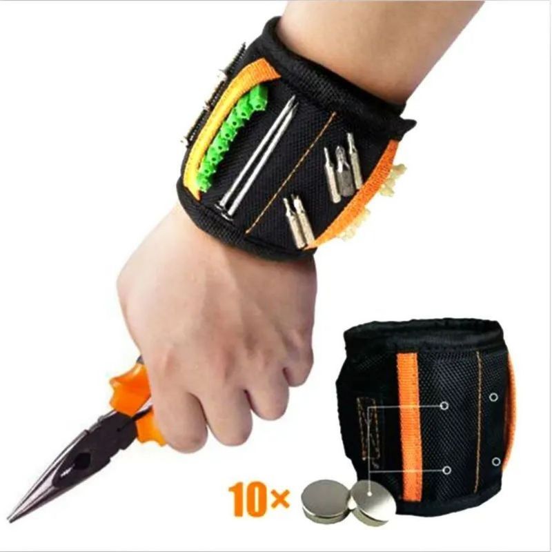 Sterke magnetische polsband Draagbare gereedschapspak Elektrisch bediener Verstelbare polsband Schroeven Kleine metalen nagels Bolten