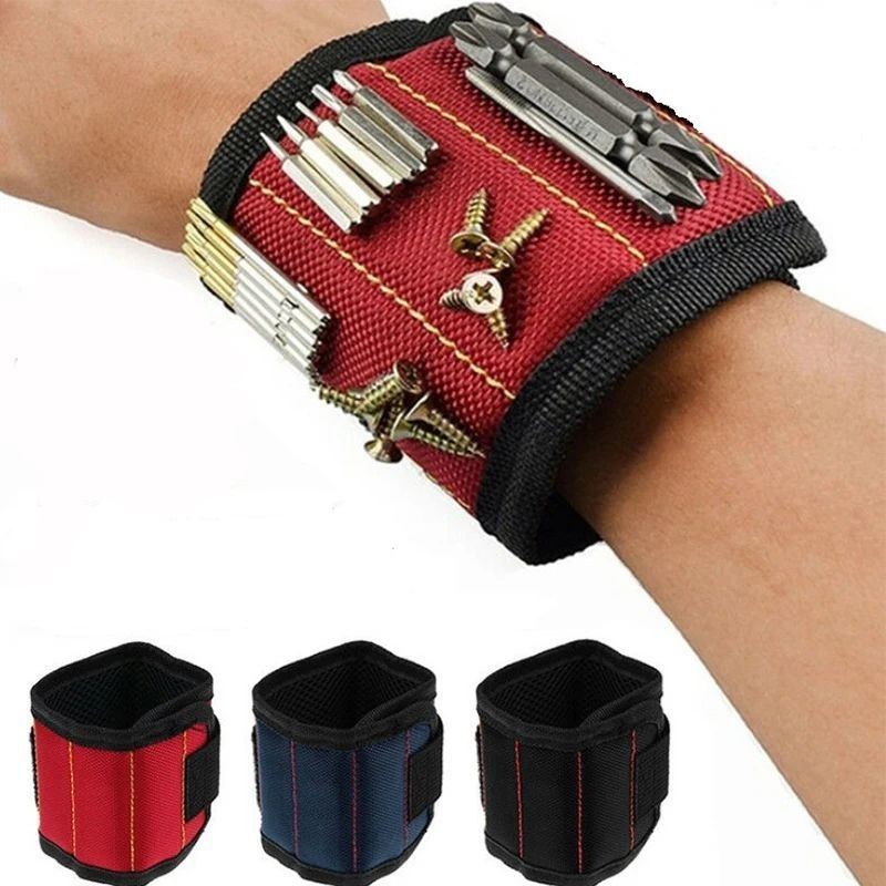 Magnetische polssteunband met sterke magneten voor het vasthouden van schroeven Nagelbandbandsteun