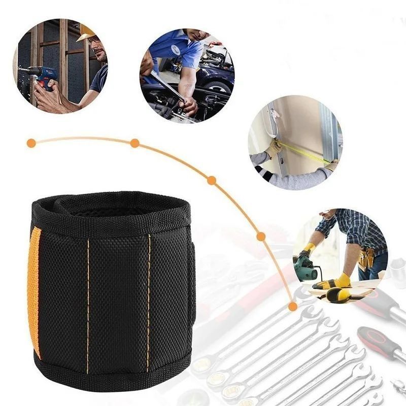 Magnetische polssteunband met sterke magneten voor het vasthouden van schroeven Nagelbandbandsteun