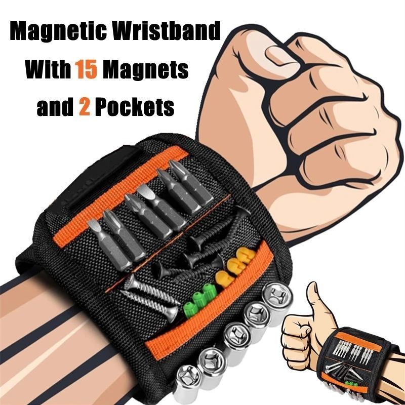 Magnetische polsband gereedschapsgordels Sterke magneten voor het vasthouden schroeven spijkers boorstukken doe het zelf