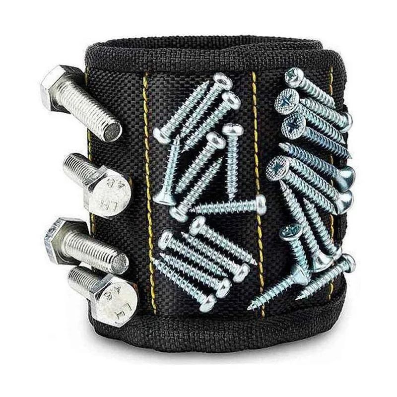 Sterke magnetische polsband voor het vasthouden van schroeven nagels boorstukken pols gereedschapsholder riemen