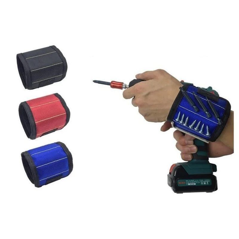 Sterke magnetische polsband voor het vasthouden van schroeven nagels boorstukken pols gereedschapsholder riemen