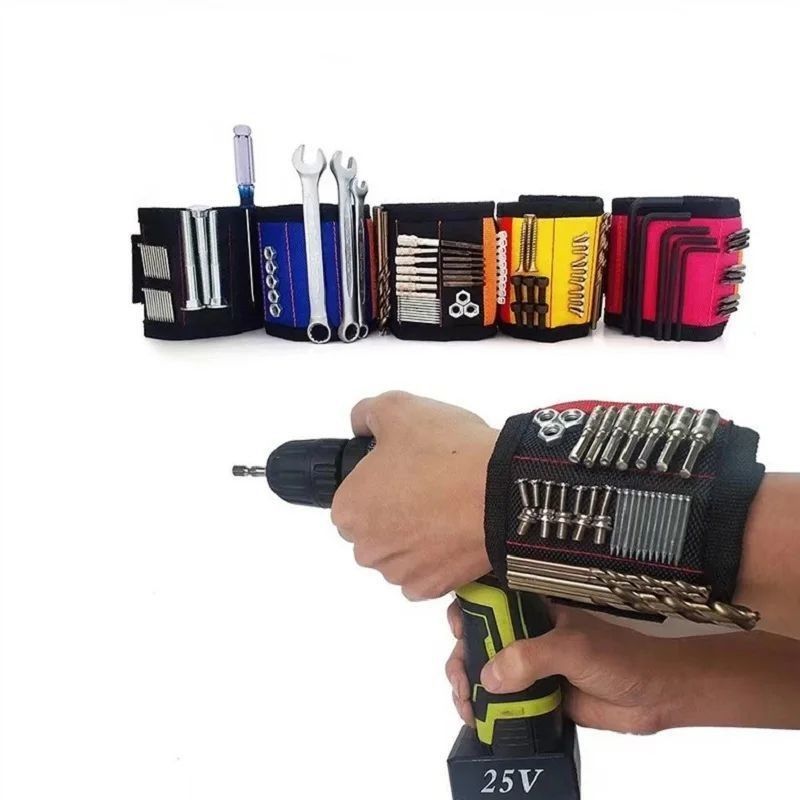 Camouflage Magnetische polsband Sterke magneten voor het vasthouden van schroeven Nagel Armband Gordel Ondersteuning