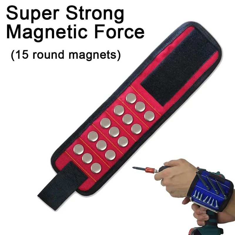 Draagbare magnetische polsband gereedschapskist Sterke magnetische polsband gereedschapsband met telescopisch ophaalgereedschap Houtwerkgereedschap reparatie accessoires