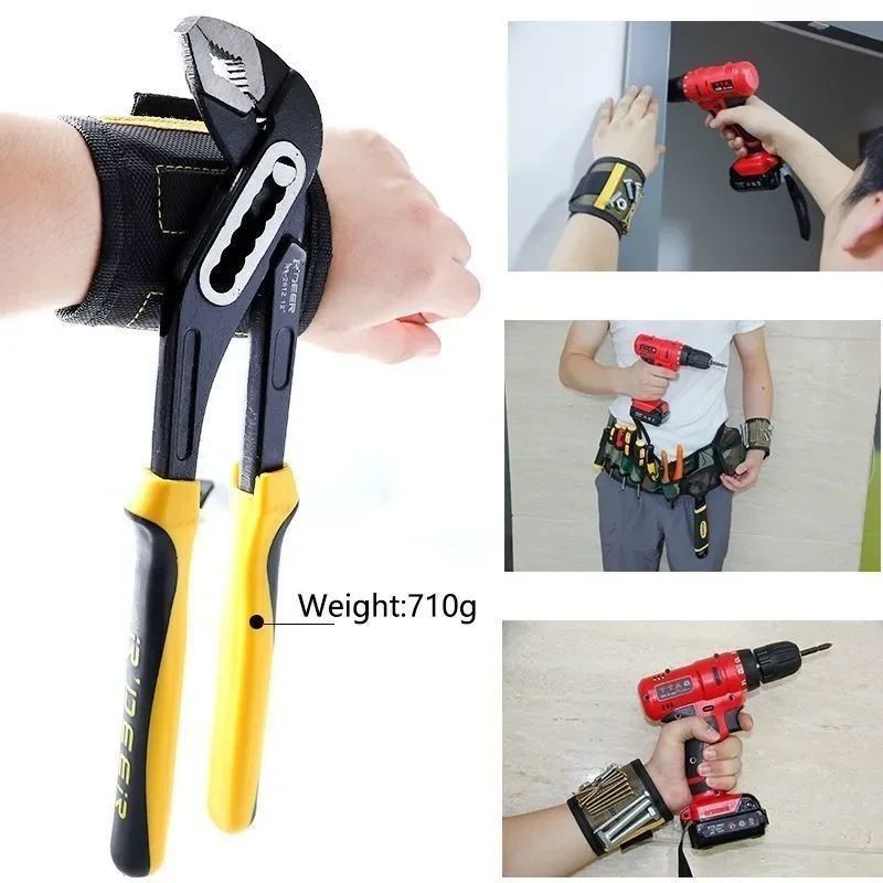 Draagbare magnetische polsband gereedschapskist Sterke magnetische polsband gereedschapsband met telescopisch ophaalgereedschap Houtwerkgereedschap reparatie accessoires