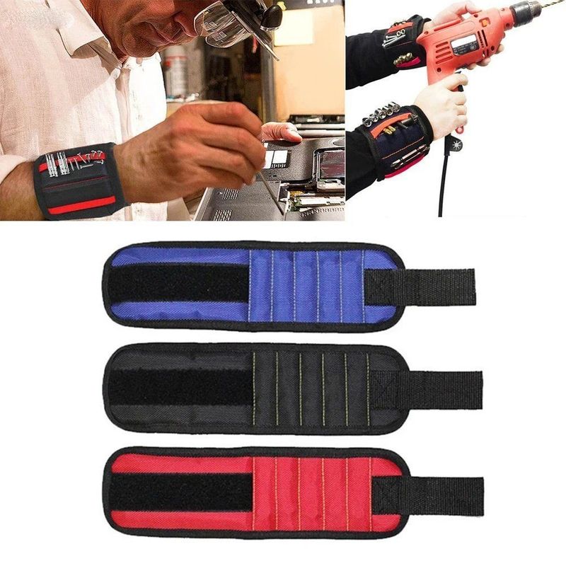 Magnetische polsband Draagbare magnetische gereedschapspak voor schroefnagelnoot Bolt Drill Bit Repair Kit