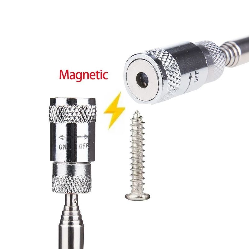 Telescopische magnetische pen met licht draagbaar magnetisch ophaalgereedschap uitbreidbaar lang bereik pengereedschap voor het ophalen van gereedschappen