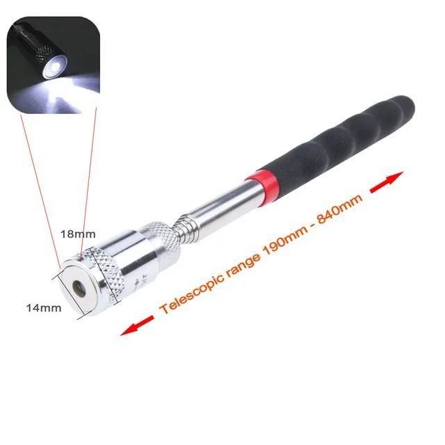 Draagbare telescopische magnetische magneetpen handig gereedschap capaciteit voor het ophalen van moer bout uitbreidbare pick-up staaf