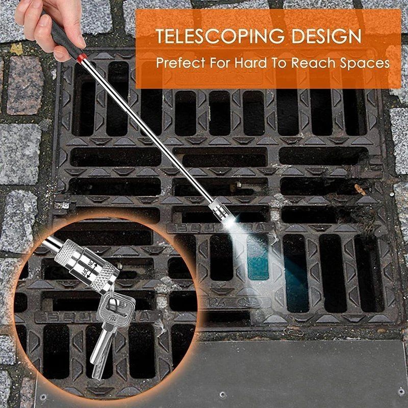 Magnetische telescopische ophaalgereedschappen Grijp LED-licht verstelbaar Uitbreidbare lange afstand pen Handy Tool