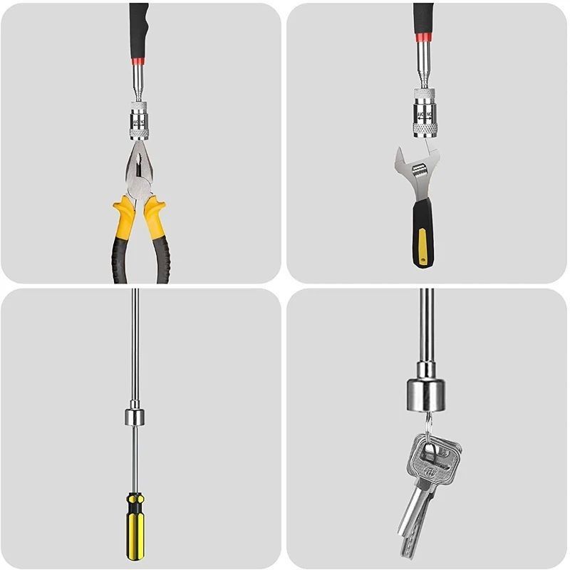 Magnetische telescopische ophaalgereedschappen Grijp LED-licht verstelbaar Uitbreidbare lange afstand pen Handy Tool