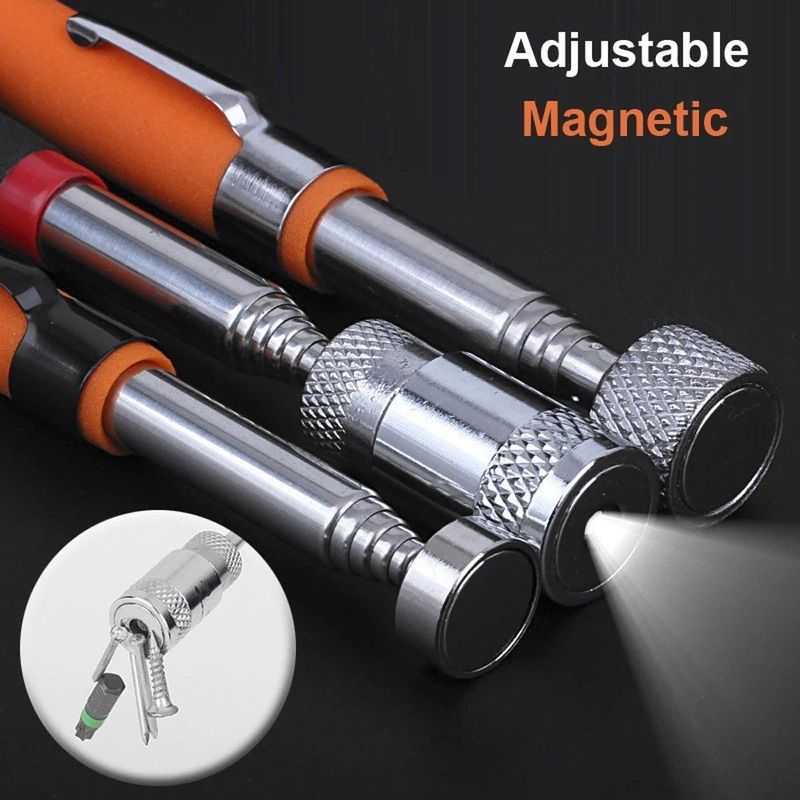 Telescopische magnetische pen met licht mini draagbaar magneet pick-up tool uitbreidbare pick-up stok