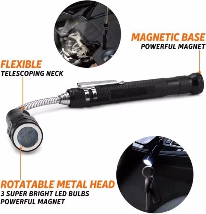 Multicolor Telescoping Magnetic Pickup Tool Set met draaibare verstelbare inspectie spiegel