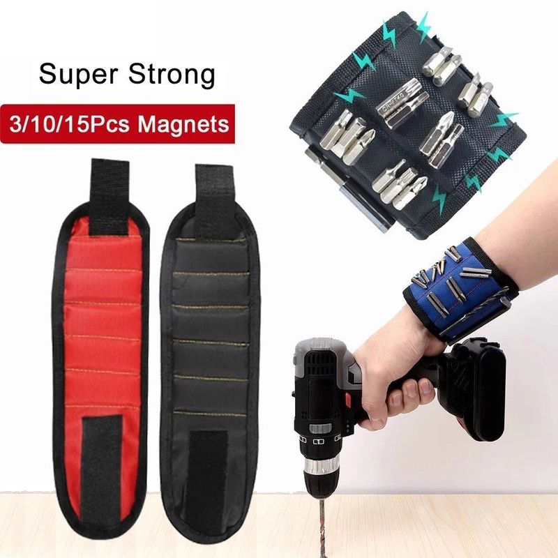 Draagbare magnetische polsband gereedschapskist Sterke magnetische polsband gereedschapsband telescopisch ophaalgereedschap