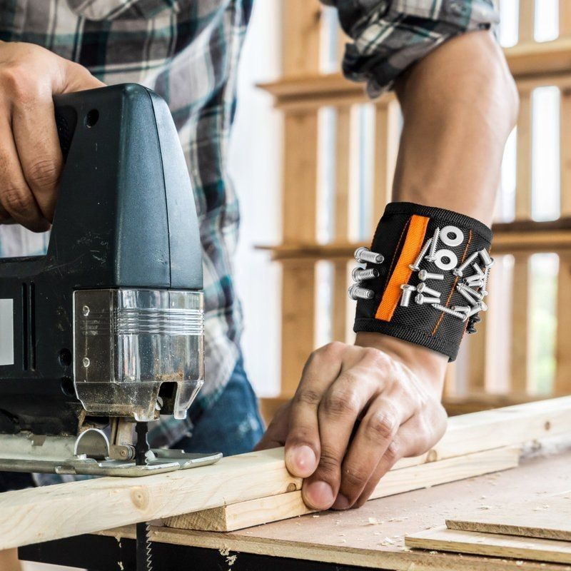 Verstelbare sterke magnetische polsband voor schroeven