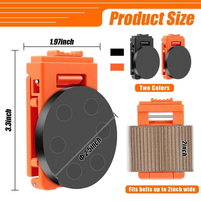 Magnetische riemclippen, zware gereedschapsholstergordelclip niet-glijdend magnetisch gereedschapsholder magnetische riemorganisator voor hamerschroevendraaiers