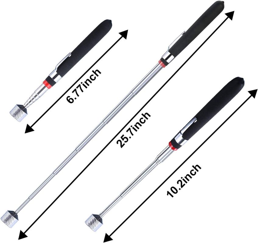 Magnetisch ophaalgereedschap telescopische ophaalstaaf en 360 graden draaiende inspectiespiegel met LED-licht
